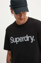 Bavlněné tričko Superdry černá M1012032A.02A