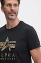 Alpha Industries t-shirt bawełniany czarny 146506