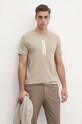 Бавовняна футболка Alpha Industries бежевий 146509