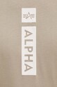 Бавовняна футболка Alpha Industries 146509 бежевий