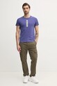 Бавовняна футболка Alpha Industries 146509 фіолетовий SS25