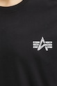 Alpha Industries t-shirt bawełniany czarny 148516