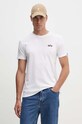 Alpha Industries tricou din bumbac alb 148523