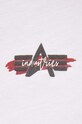 Bavlnené tričko Alpha Industries 148523 biela