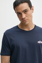 Alpha Industries tricou din bumbac albastru 148523