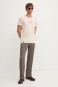 Bavlněné tričko Alpha Industries 108501 béžová AW24