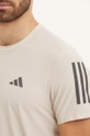 adidas Performance t-shirt do biegania Own The Run Base IV5403 beżowy