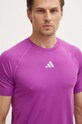 Тренувальна футболка adidas Performance Gym+ фіолетовий IW8372