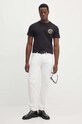 Bavlněné tričko Versace Jeans Couture 77GAHT00.CJ00T černá AW24