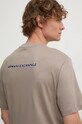 Armani Exchange t-shirt bawełniany beżowy 6DZTJV.ZJLFZ