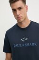 Paul&Shark tricou din bumbac print bleumarin 14311604