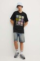 Vans t-shirt bawełniany VN000HFQBLK1 czarny AW24