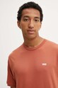 Βαμβακερό μπλουζάκι Vans πορτοκαλί VN0A3CZEC9J1