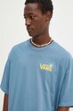Bavlněné tričko Vans modrá VN000HFTJCN1