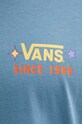Vans tricou din bumbac VN000KHWJCN1 albastru