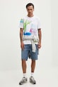 Desigual tricou din bumbac ARLO 24WMTK07 alb AW24