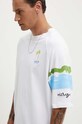 Desigual tricou din bumbac AREN alb 24WMTK03