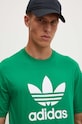 adidas Originals tricou din bumbac Trefoil verde IR8012