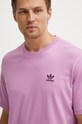 Βαμβακερό μπλουζάκι adidas Originals μωβ IY5477