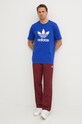 adidas Originals tricou din bumbac IZ3058 albastru AW24