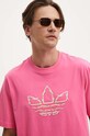 Бавовняна футболка adidas Originals Pride рожевий IZ4898