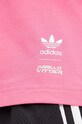 Βαμβακερό τοπ adidas Originals Pride IZ4904 ροζ