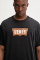Levi's t-shirt bawełniany czarny 000RY
