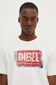 Diesel t-shirt in cotone T-ADJUST-Q6 bianco A15379.0AKAK
