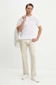 American Vintage tricou din bumbac MDEC1TH24 alb AW24
