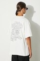 Abbigliamento Kenzo t-shirt in cotone Gots Star Tiger Emb Oversize T FE65TS2964SI.02 bianco
