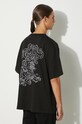 Bavlněné tričko Kenzo Gots Star Tiger Emb Oversize T FE65TS2964SI.99J černá
