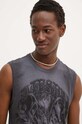 Diesel t-shirt in cotone T-BISCO-Q1 grigio A14003.0AJDC