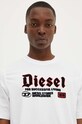 Diesel t-shirt in cotone T-ADJUST-K1 A14789.0GRAI bianco