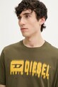 Diesel tricou din bumbac T-ADJUST-Q7 verde A15398.0GRAI