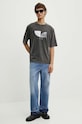 IRO tricou din bumbac MP19OURI gri AW24