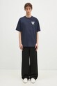 Wood Wood tricou din bumbac Asa Not To Be Trusted GOTS 10325706.2222 bleumarin