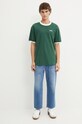 Bavlněné tričko Hollister Co. KI323.4041.300 zelená AW24