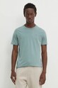 Hollister Co. tricou din bumbac turcoaz KI324.4148.230