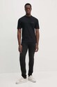 Sisley tricou din bumbac 3I1XS103W negru AW24