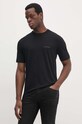 Sisley tricou din bumbac negru 3I1XS103W