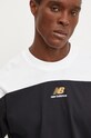 Bavlněné tričko New Balance Classics Color Block Graphic černá MT43527BK
