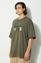 Vans tricou din bumbac Premium Classics LX Vans Clash verde VN000HQ7KCZ1