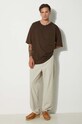 Vans tricou din bumbac Premium Classics LX VN000GBY3N11 maro AW24