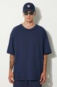 Vans tricou din bumbac Premium Classics LX uni bleumarin VN000GBYLKZ1