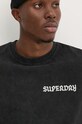 Superdry tricou din bumbac negru M1012012A.02A