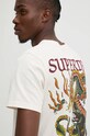 Bavlněné tričko Superdry béžová M1012012A.22C