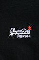 Βαμβακερό μπλουζάκι Superdry M1012078A.02A μαύρο
