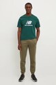 New Balance tricou din bumbac MT41502NWG verde AW24