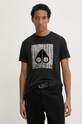 MOOSE KNUCKLES t-shirt in cotone nero M34MT711