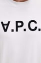 A.P.C. tricou din bumbac t-shirt standard grand vpc GOTS alb COHBM.M26384